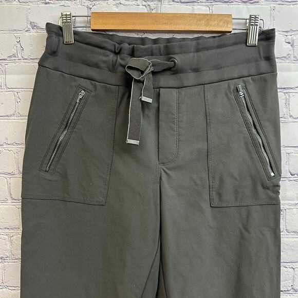 Athleta Headlands Hybrid Pants Gray Zipper Pockets Size 10T Workout Hiking - Picture 2 of 7